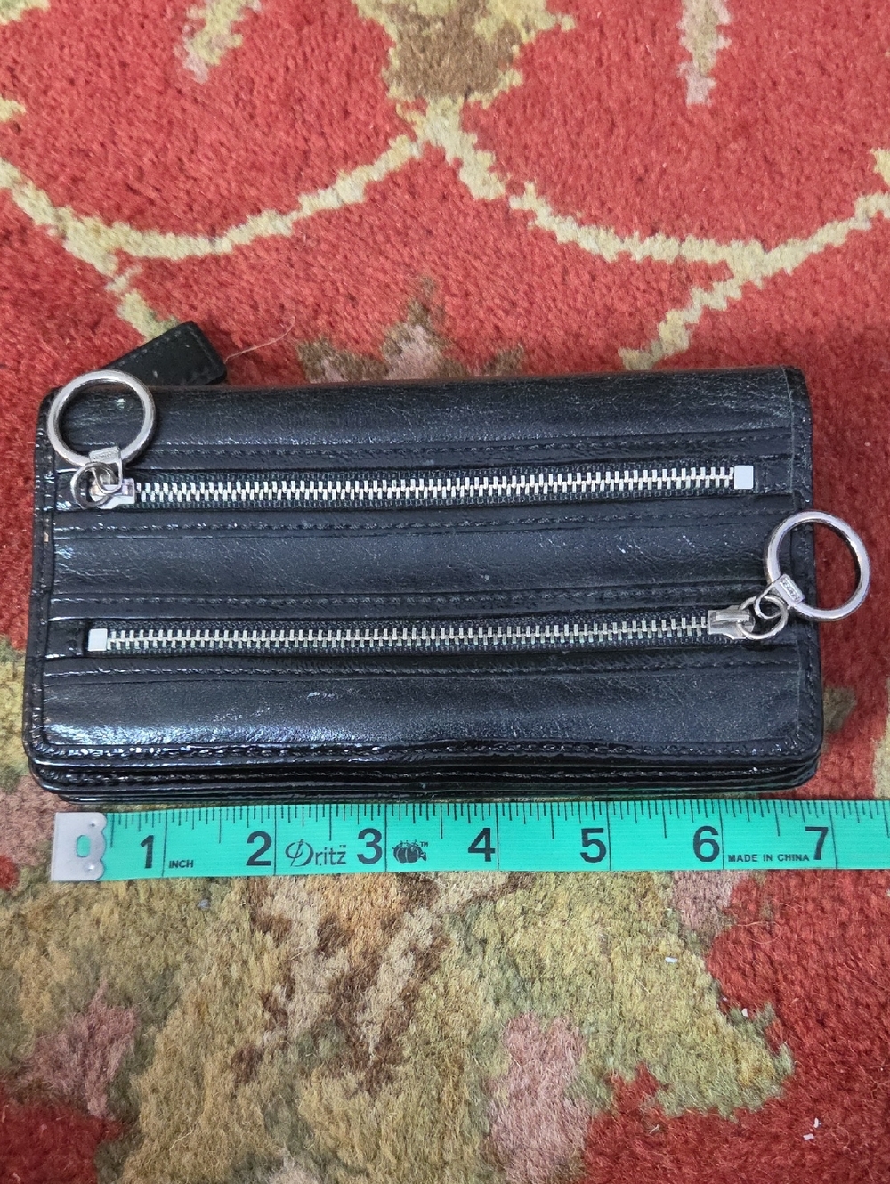 Coach Poppy Y2k Zipper Pull Leather Wallet - Picture 6 of 8